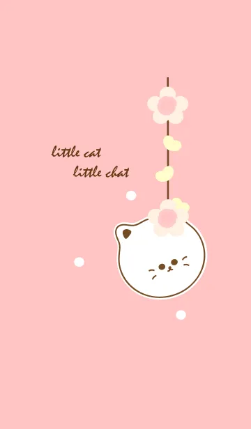 [LINE着せ替え] little cat with little flower 37の画像1