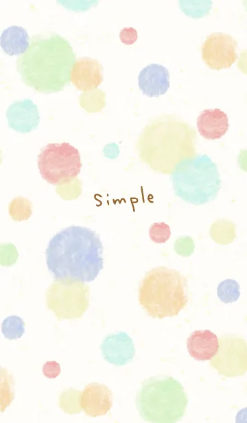 [LINE着せ替え] シンプル水彩丸22の画像1