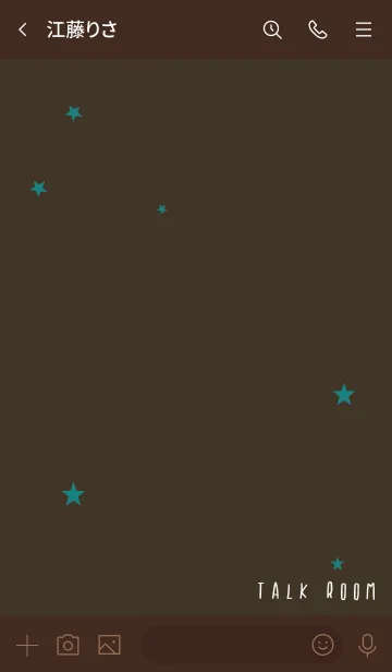 [LINE着せ替え] 茶色と緑 : 願い星のシンプル着せ替えの画像3