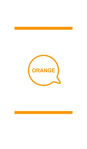[LINE着せ替え] シンプル ホワイト＆オレンジ No.4の画像1
