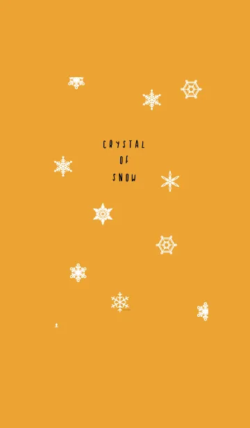 [LINE着せ替え] オレンジ : シンプルかわいい雪結晶の画像1