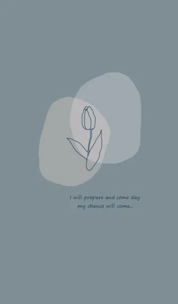 [LINE着せ替え] vintage flower / dusty blueの画像1