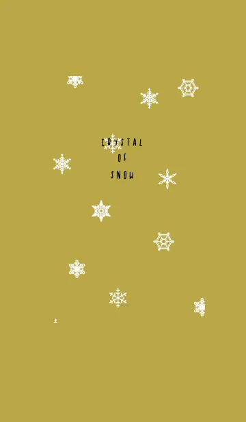 [LINE着せ替え] くすみきいろ : シンプルかわいい雪結晶の画像1