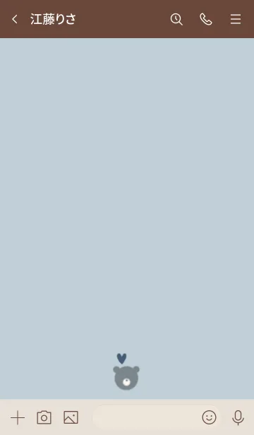 [LINE着せ替え] くま/ みずいろの画像3