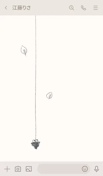 [LINE着せ替え] 癒しのらくがきみのむしの画像3