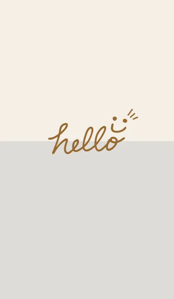 [LINE着せ替え] シンプルスマイルベージュとグレイッシュ28の画像1