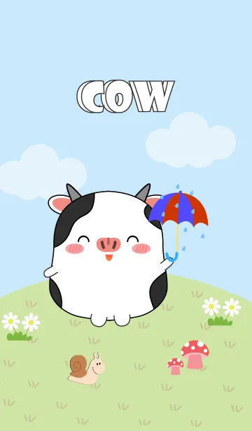 [LINE着せ替え] Love Cute Fat Cow Theme (jp)の画像1