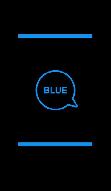 [LINE着せ替え] シンプル ブラック＆ブルー No.4の画像1