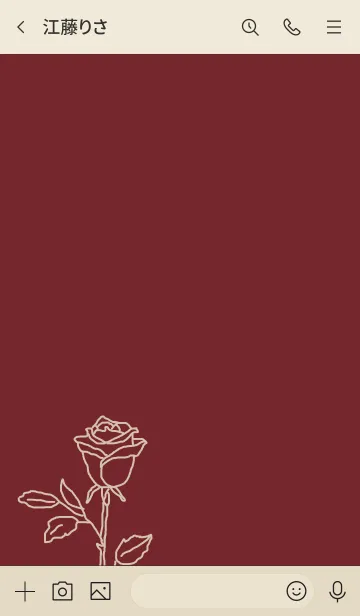 [LINE着せ替え] #flower* rose (red beige)の画像3