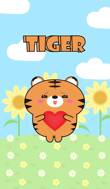 [LINE着せ替え] Happy Lovely Tiger Theme (jp)の画像1