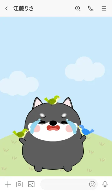 [LINE着せ替え] Love Cute Fat Black Shiba Inu Theme (jp)の画像3