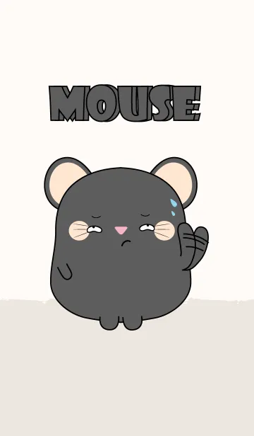 [LINE着せ替え] Emotions Fat Black Mouse (jp)の画像1