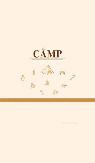 [LINE着せ替え] CAMP camel brownの画像1