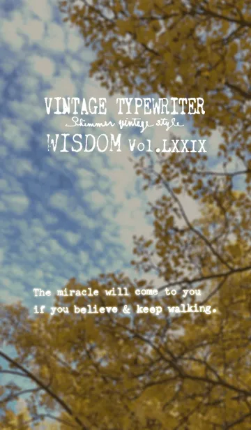 [LINE着せ替え] VINTAGE TYPEWRITER WISDOM Vol.LXXIXの画像1