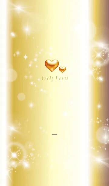 [LINE着せ替え] 紫 : 最強恋愛運の黄金ハートの画像1