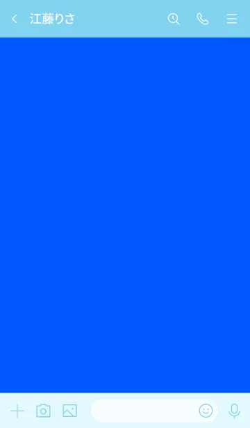 [LINE着せ替え] 誰でも使えるシンプルブルー。の画像3