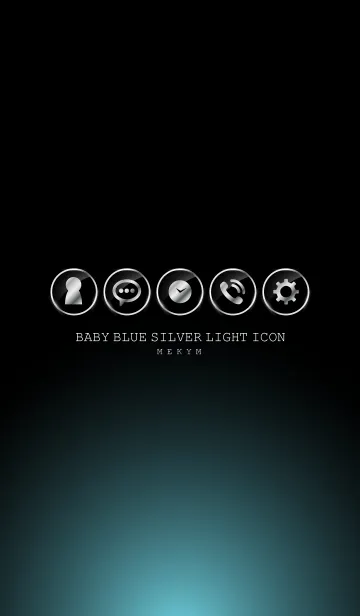 [LINE着せ替え] SILVER LIGHT ICON THEME -Baby Blue-の画像1
