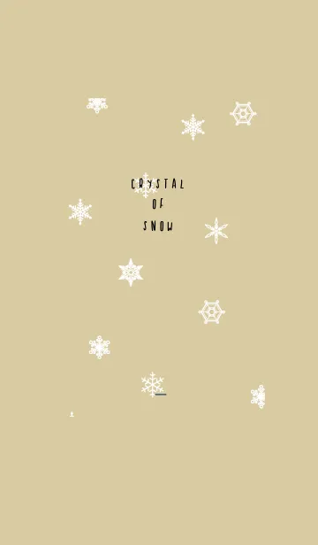 [LINE着せ替え] ベージュ ネイビー:シンプルかわいい雪結晶の画像1