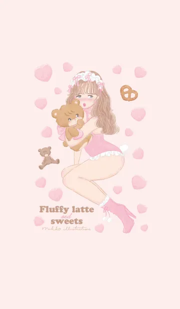 [LINE着せ替え] Fluffy latte and sweetsの画像1