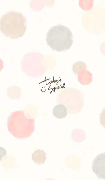 [LINE着せ替え] 丸 水彩 ピンク2の画像1