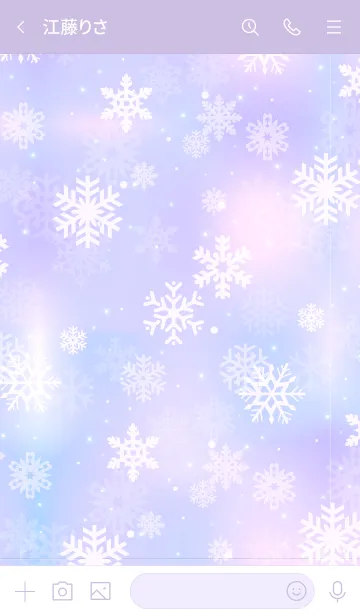 [LINE着せ替え] -Snow Crystal Purple- MEKYM 10の画像3