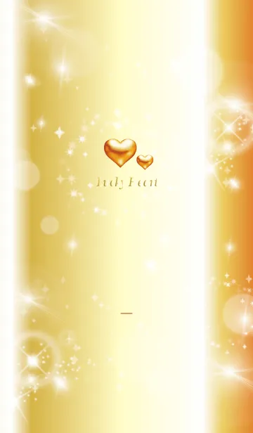 [LINE着せ替え] 赤 : 最強恋愛運の黄金ハートの画像1