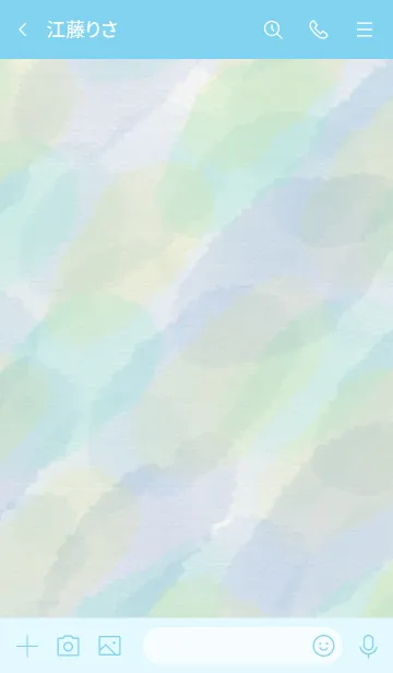 [LINE着せ替え] 水彩滲み緑青色7の画像3