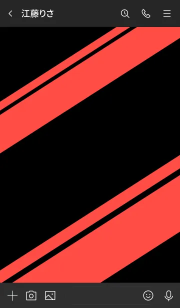 [LINE着せ替え] シンプル 赤と黒 ロゴ無し No.3-4の画像3