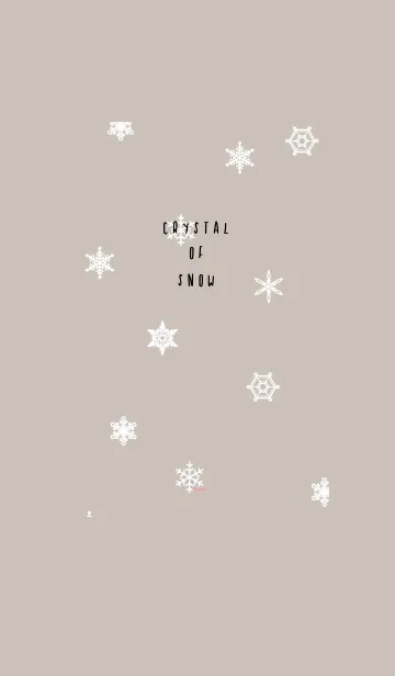[LINE着せ替え] ベージュとピンク :シンプルかわいい雪結晶の画像1