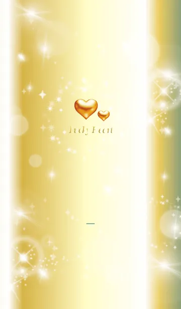 [LINE着せ替え] 茶色と緑 : 最強恋愛運の黄金ハートの画像1