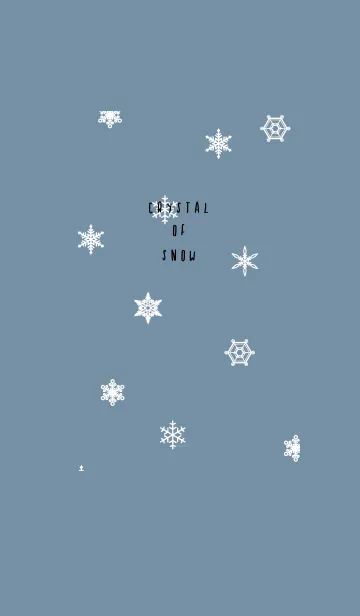 [LINE着せ替え] くすみブルー : シンプルかわいい雪結晶の画像1