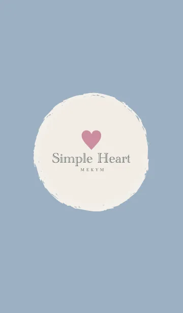 [LINE着せ替え] Simple Heart Blue -MEKYM- 15の画像1