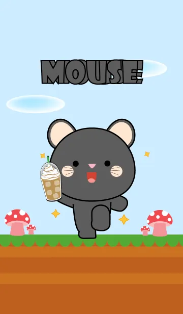 [LINE着せ替え] Love U Cute Black Mouse Theme (JP)の画像1