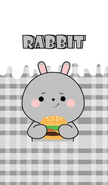 [LINE着せ替え] Grey Rabbit is Enjoy Eating (JP)の画像1