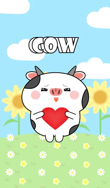 [LINE着せ替え] Happy Lovely Cow Theme (jp)の画像1