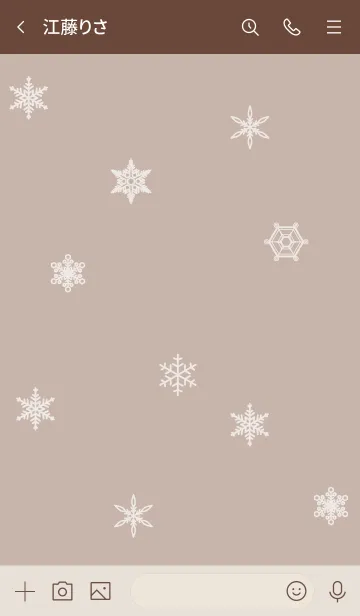 [LINE着せ替え] ボルドー : シンプルかわいい雪結晶の画像3