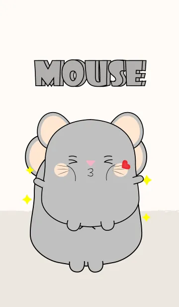 [LINE着せ替え] Emotions Fat Gray Mouse (jp)の画像1