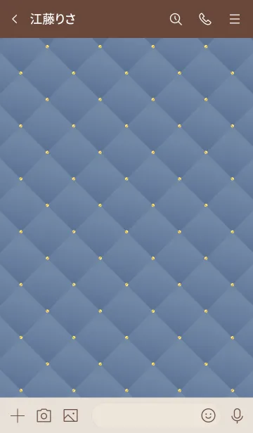 [LINE着せ替え] LOVE QUILTING -DUSKY BLUE-の画像3