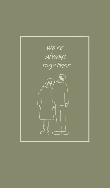 [LINE着せ替え] We're always together / khakiの画像1