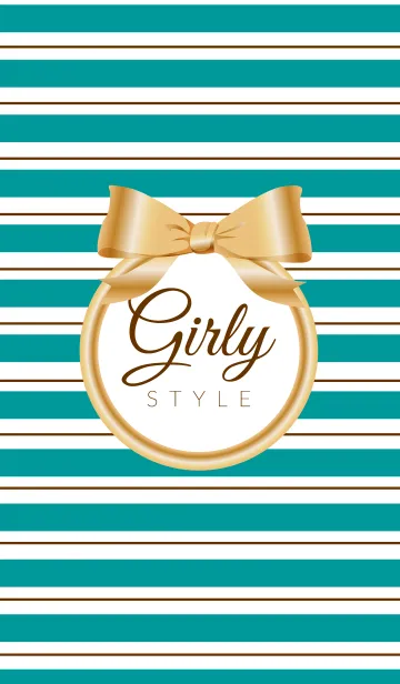 [LINE着せ替え] Girly Style-GOLDBorder4の画像1