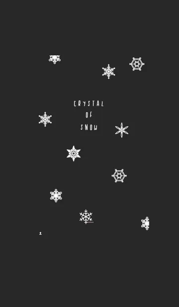 [LINE着せ替え] 黒とピンク : シンプルかわいい雪結晶の画像1