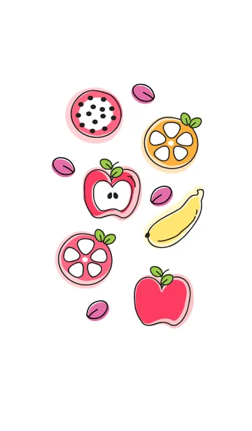 [LINE着せ替え] Cute fruits theme 16 :)の画像1