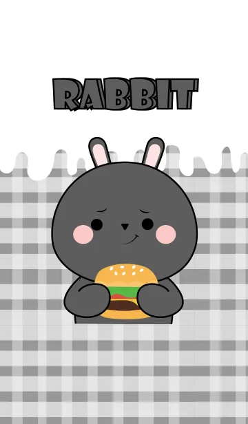 [LINE着せ替え] Black Rabbit is Enjoy Eating (jp)の画像1