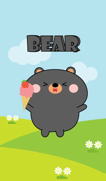 [LINE着せ替え] Love Lovely Blak Bear Theme (jp)の画像1