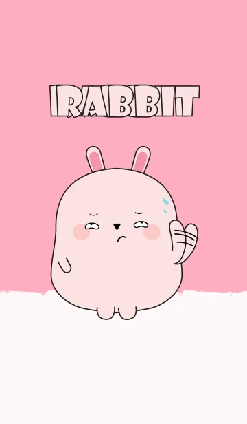 [LINE着せ替え] Emotions Fat Pink Rabbit (jp)の画像1