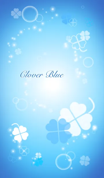 [LINE着せ替え] clover Blue verの画像1