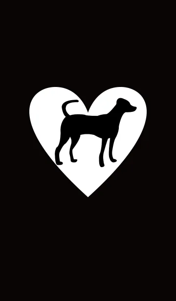 [LINE着せ替え] LOVE DOG / black baseの画像1