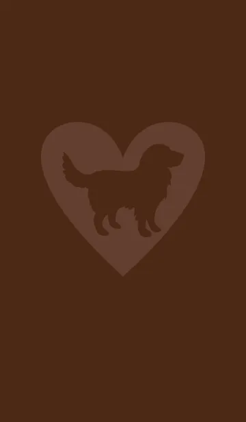 [LINE着せ替え] LOVE DOG / brown baseの画像1