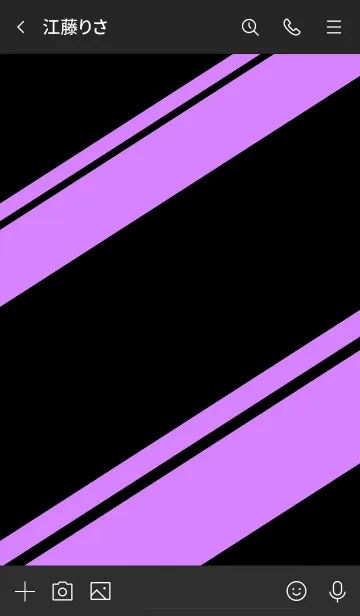 [LINE着せ替え] シンプル 紫と黒 ロゴ無し No.3-3の画像3