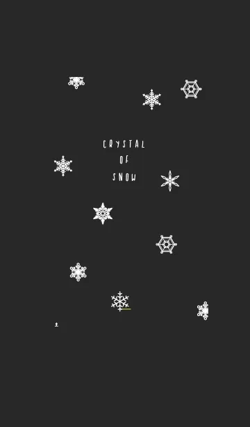 [LINE着せ替え] 黒と黄色 : シンプルかわいい雪結晶の画像1